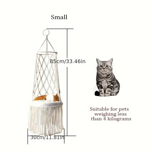 🎉Host Pick X 2 🎉 NEW! Handmade Macramé Ceiling Mounted Cat Bed for Cats! - Picture 6 of 6
